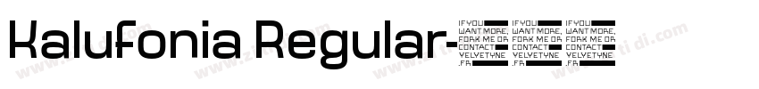 Kalufonia Regular字体转换